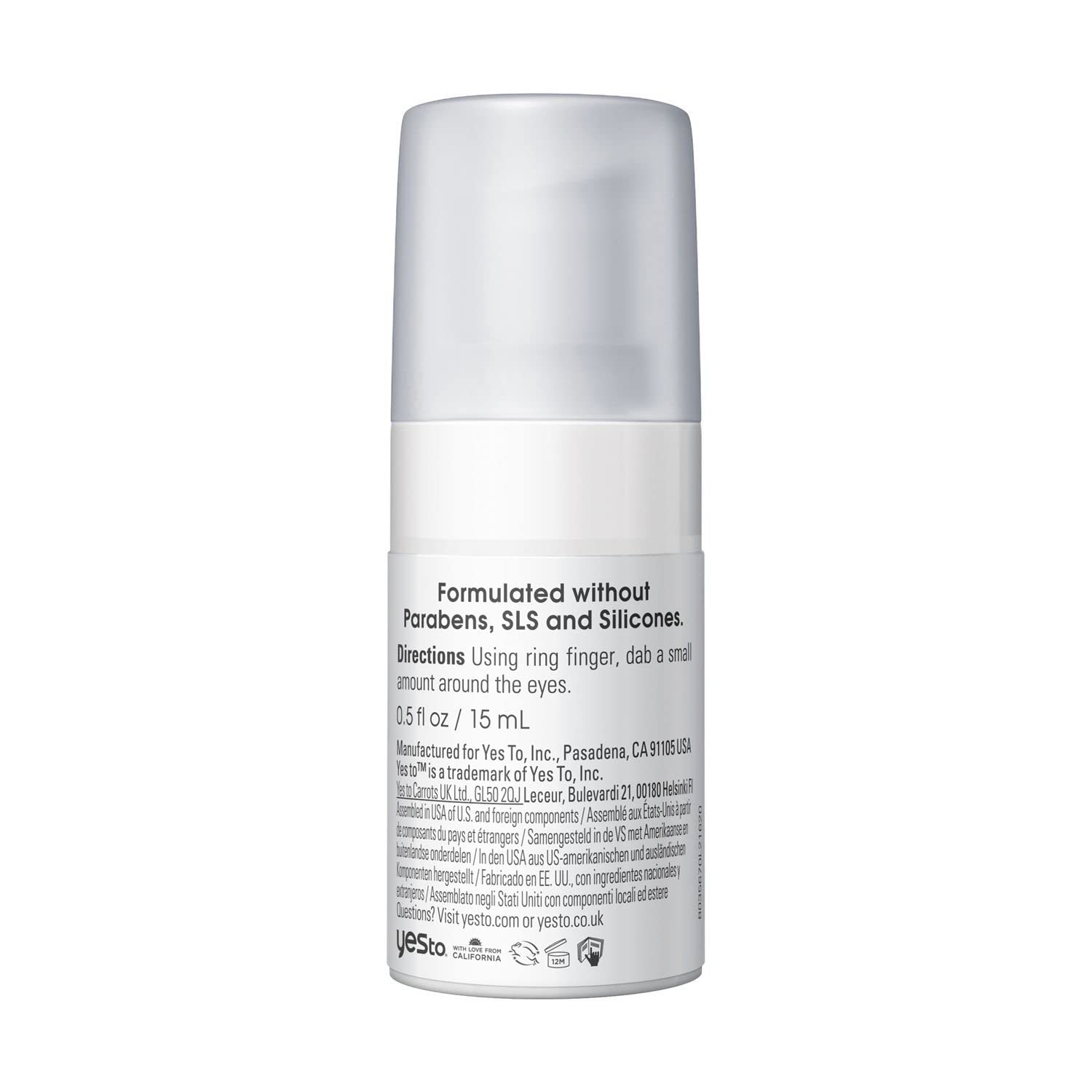 Yes To Avocado Fragrance Free Daily Eye Cream, 0.5 Fl Oz + Dry Skin + Moisturize and Nourish Skin + Avocado Oil and Hyaluronic Acid + 99% Natural Ingredients
